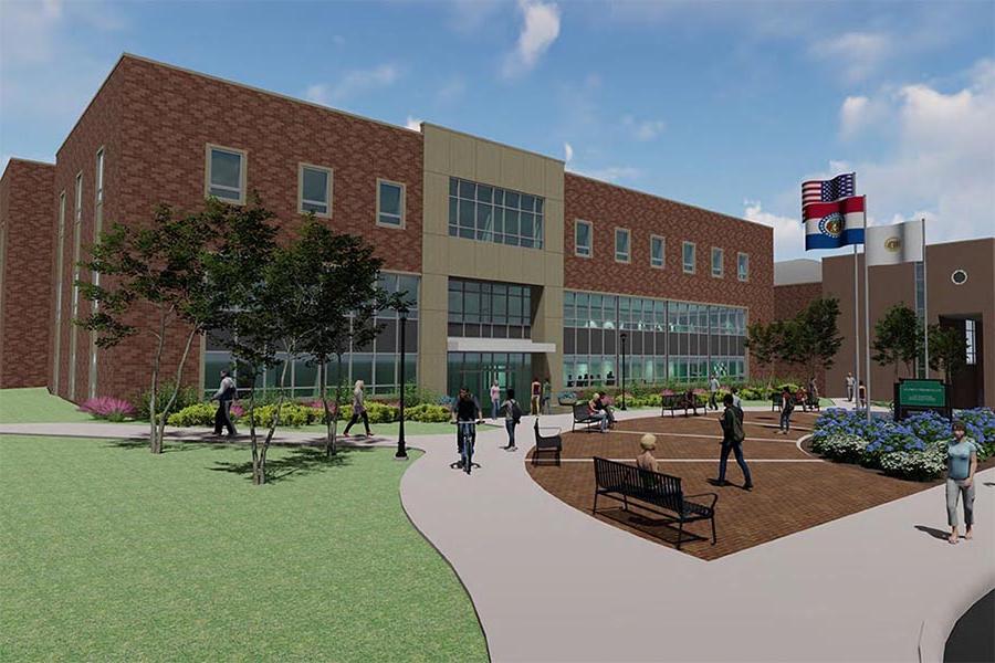 A rendering of how Martindale Hall may appear after renovations to the facility are complete.